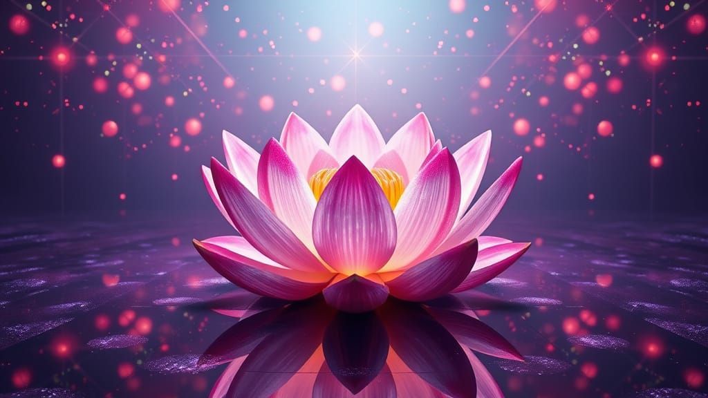 Lotus in Quantum Computer Universe Simulation