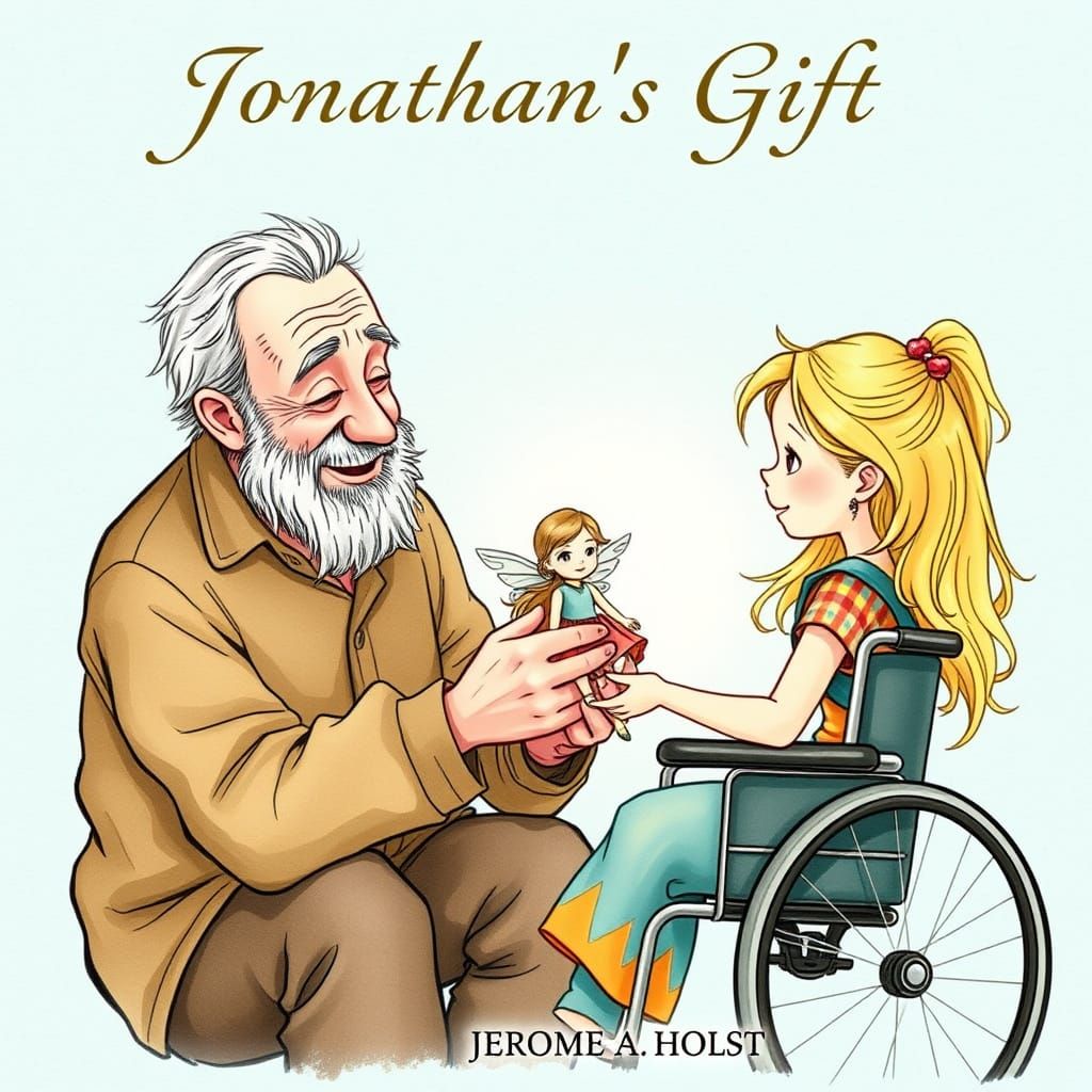 Elderly Gentleman Gives Delicate Fairy Doll to Joyful Young ...