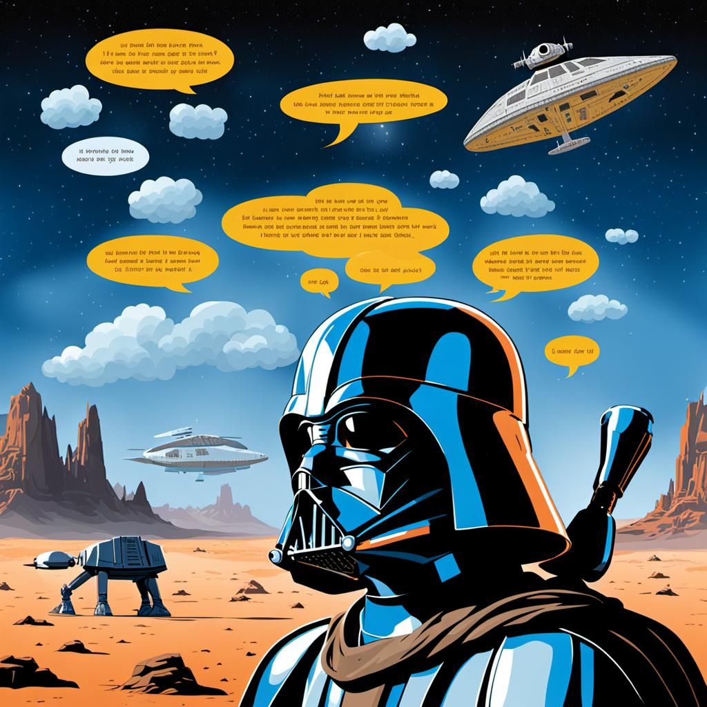 Star Wars in Word Bubbles Sky