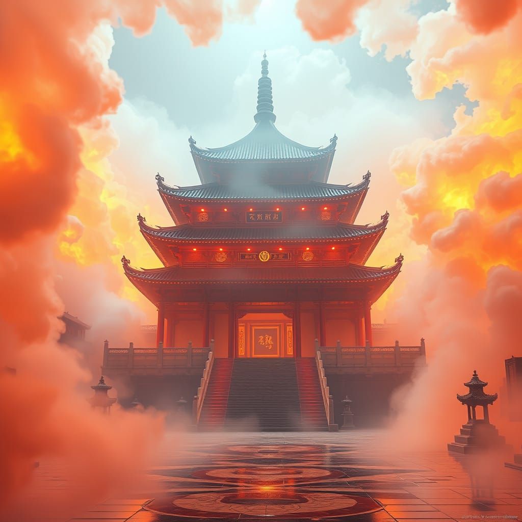 Surreal Futuristic Shaolin Temple Emanates Ethereal Magic