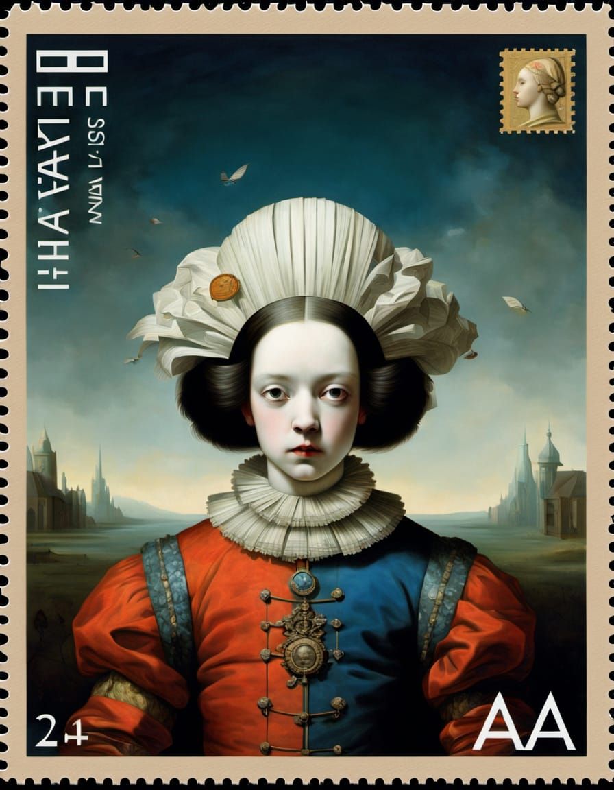 Surreal Stamp in Baroque Abstract Style