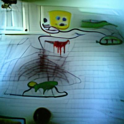 Abstract Child's Drawing of a Nightmare