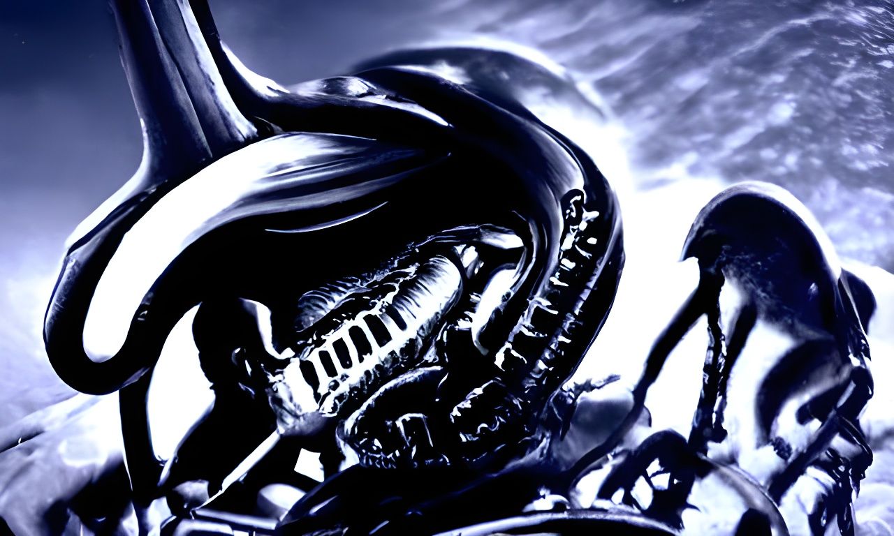 Xenomorph on a Distant Moon: Giger-esque Alien