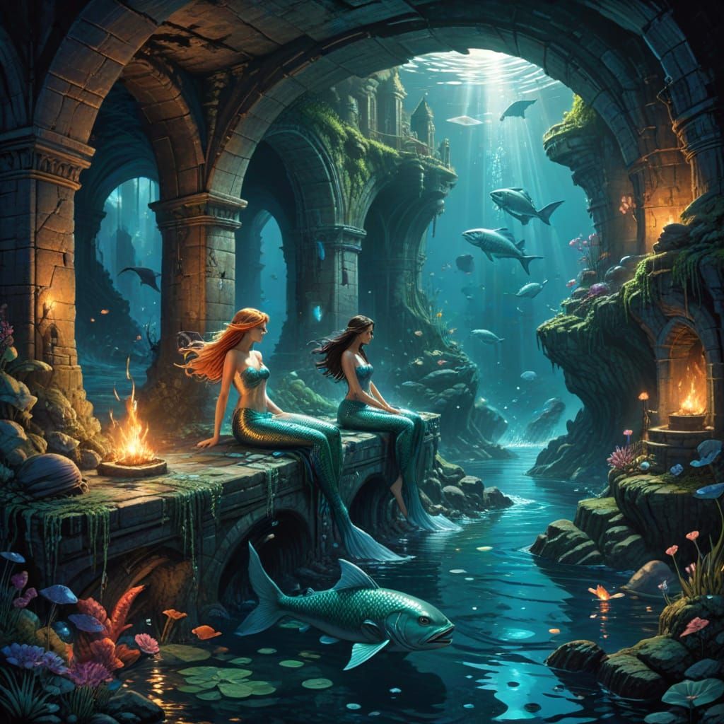 Underwater Castles in a Mermaid World