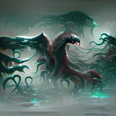 Sinister Hydra Art in Fantasy Style