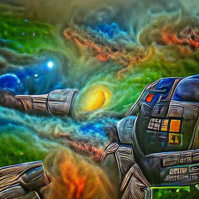 Detailed HDR Painting of a Galaxy