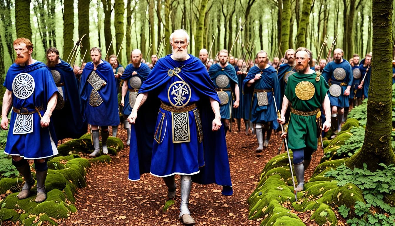3rd Century Irish Warriors Protecting Forest Path