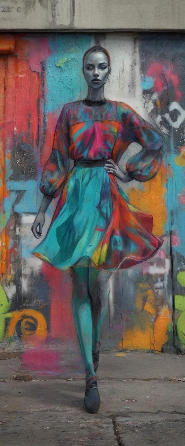 Graffiti Art Portrait in Stylized Realism