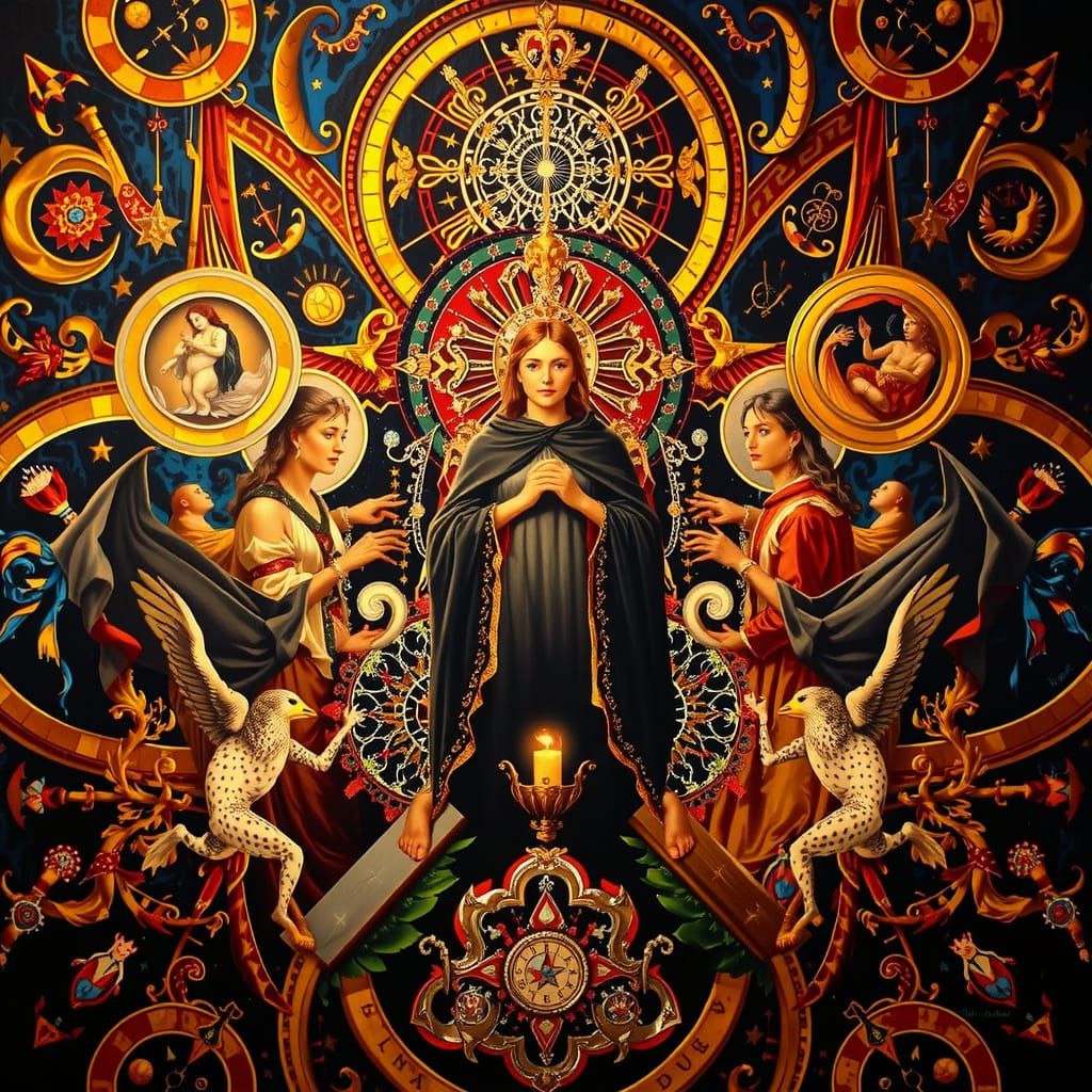 Masterpiece Painting of Beauty and Truth