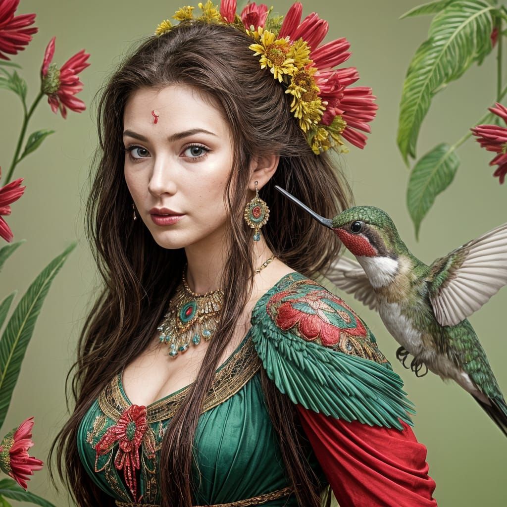 Goddess of Paradise Revealed in Impressionist Style