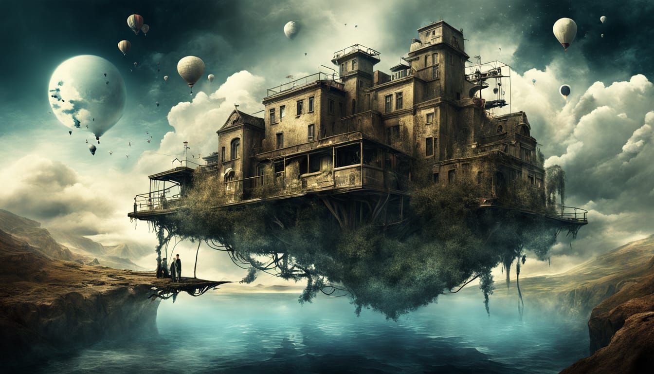 Surreal Masterpiece of Dreamlike Displacement in Photorealis...