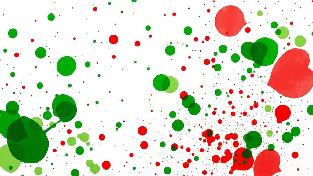 Vibrant Christmas Splatter Art