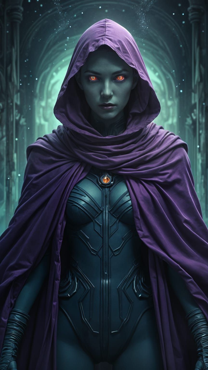 Ethereal Alien Guardian in Cosmic Dreamscape