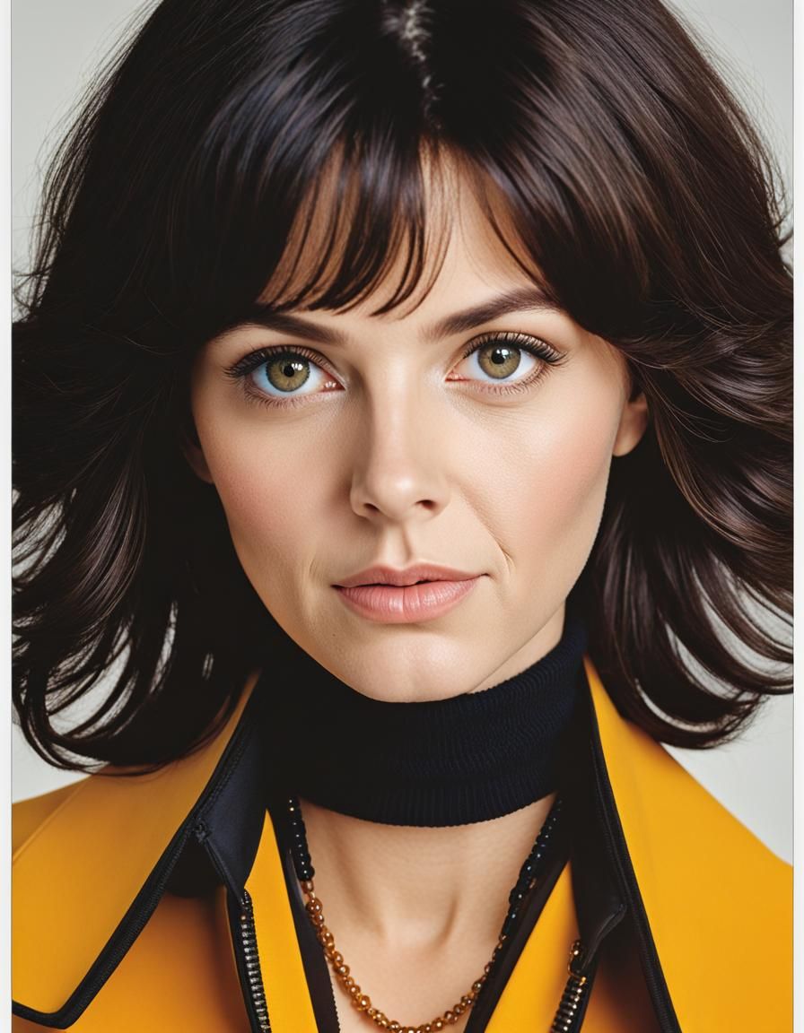 Glamorous Portrait of a Professional Woman in a Studio Setti...