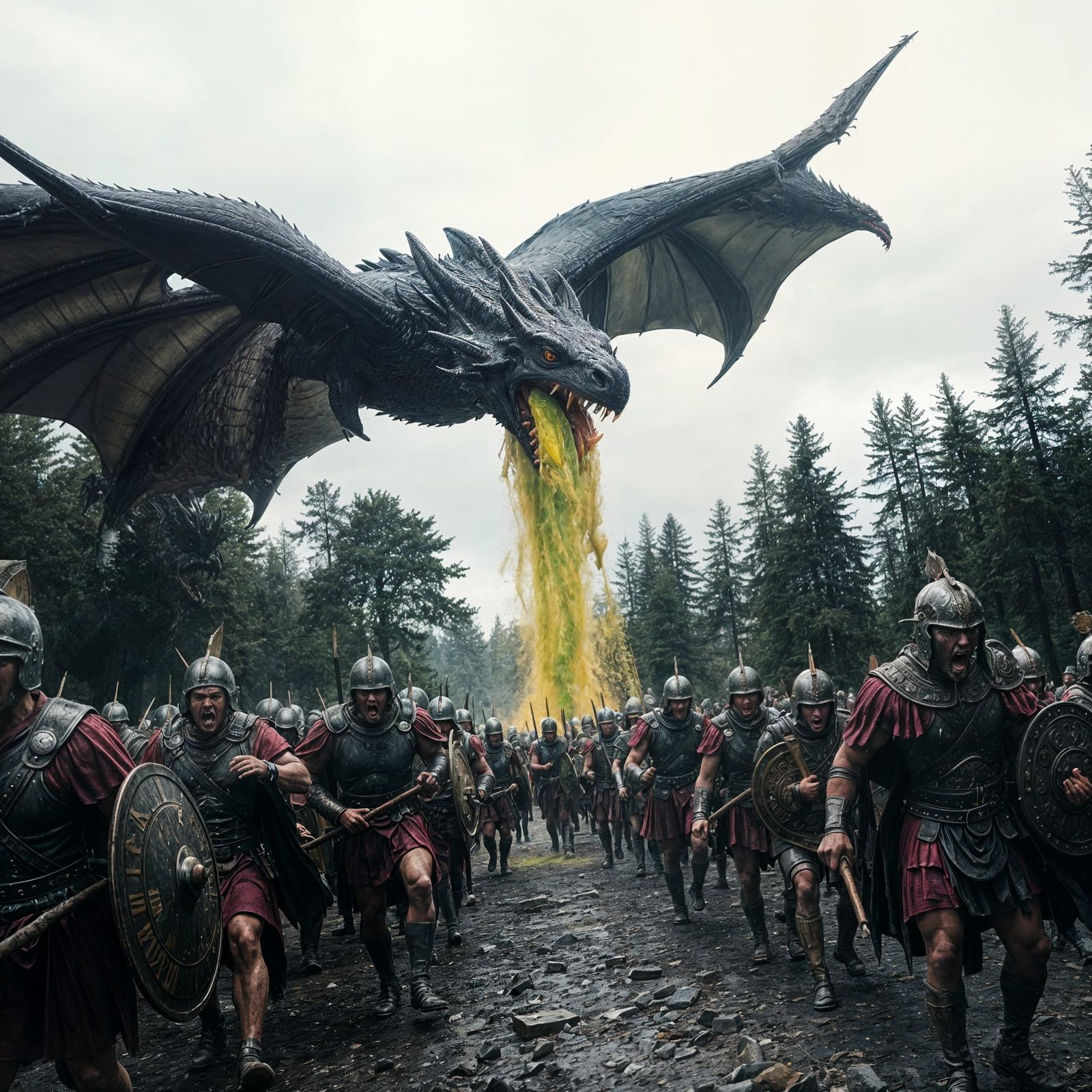 Black Dragon's Acid Attack on Roman Legion