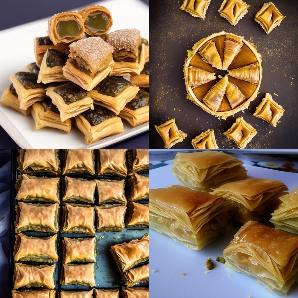 Baklava Superhero Cartoon Character