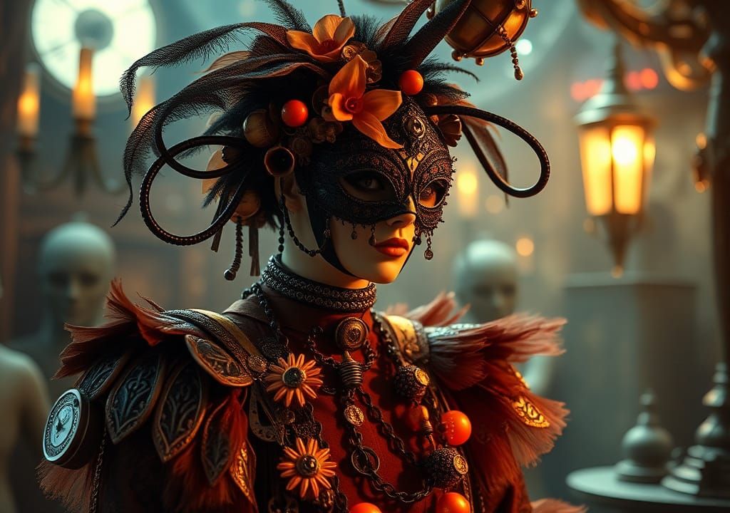 Space-Fi Masquerade: Steampunk Meets Art Nouveau
