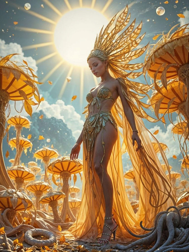 Aetherpunk Goddess of the Sun