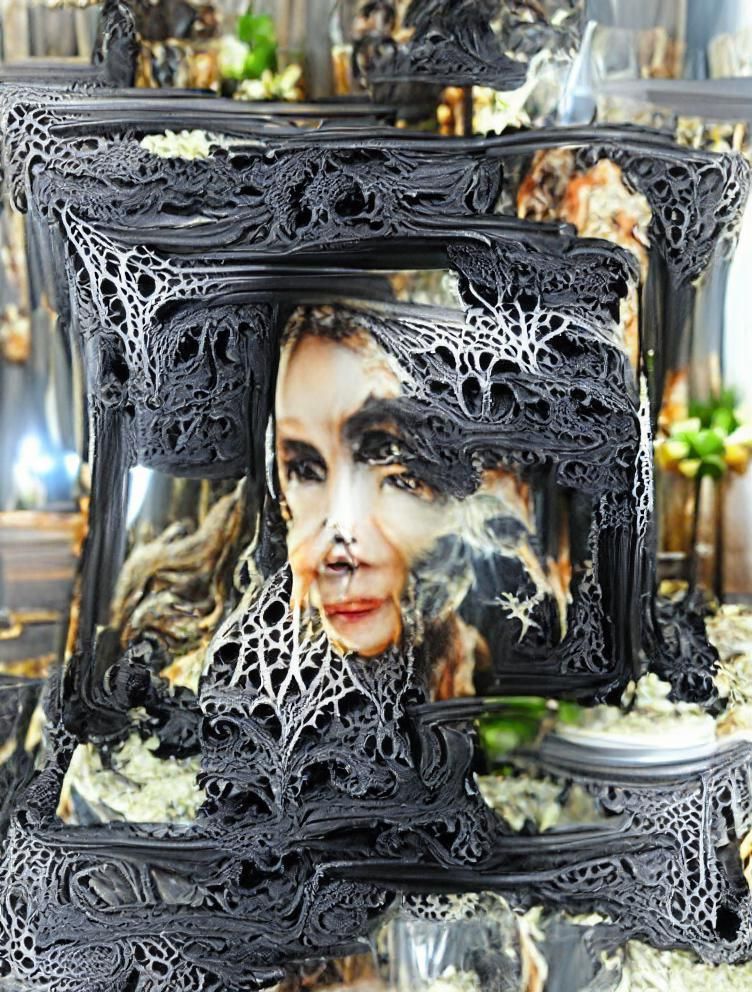 Gothic Witch Portrait with Candles and Ironwork