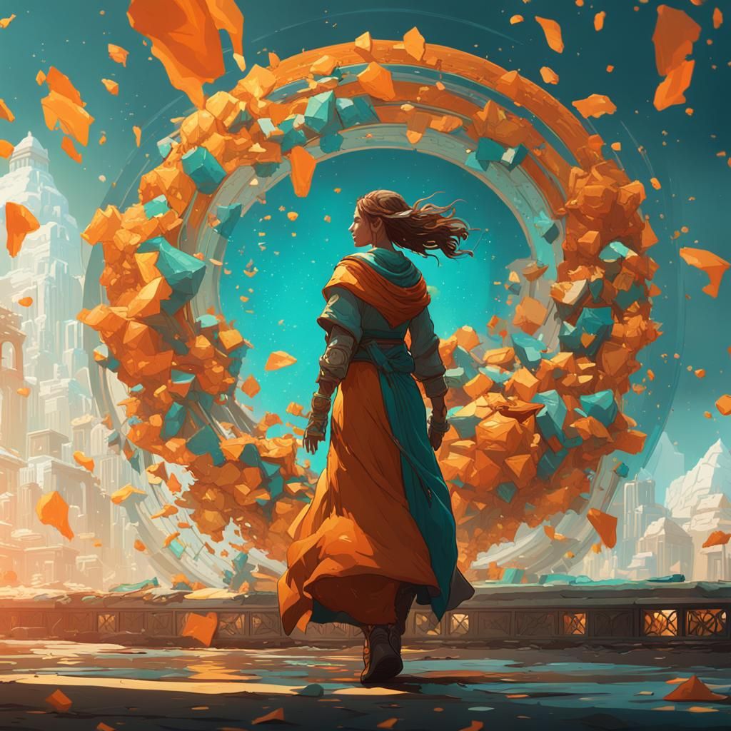 Hope: Dynamic Lighting Concept Art in Art Nouveau Style