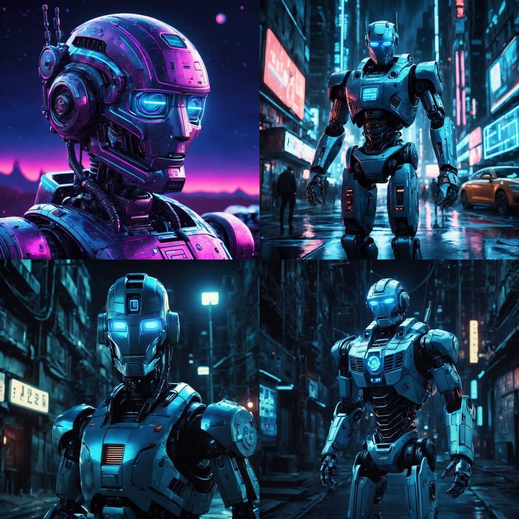 Futuristic Android Robot Design