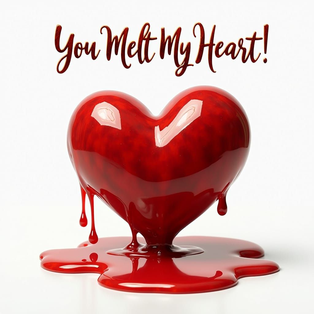 Molten Wax Heart in Golden Light