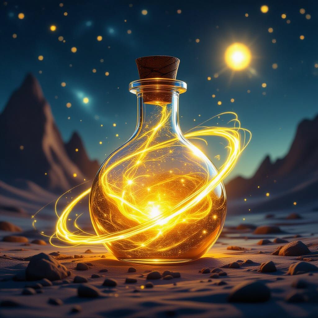 Golden Celestial Potion on Alien Planet