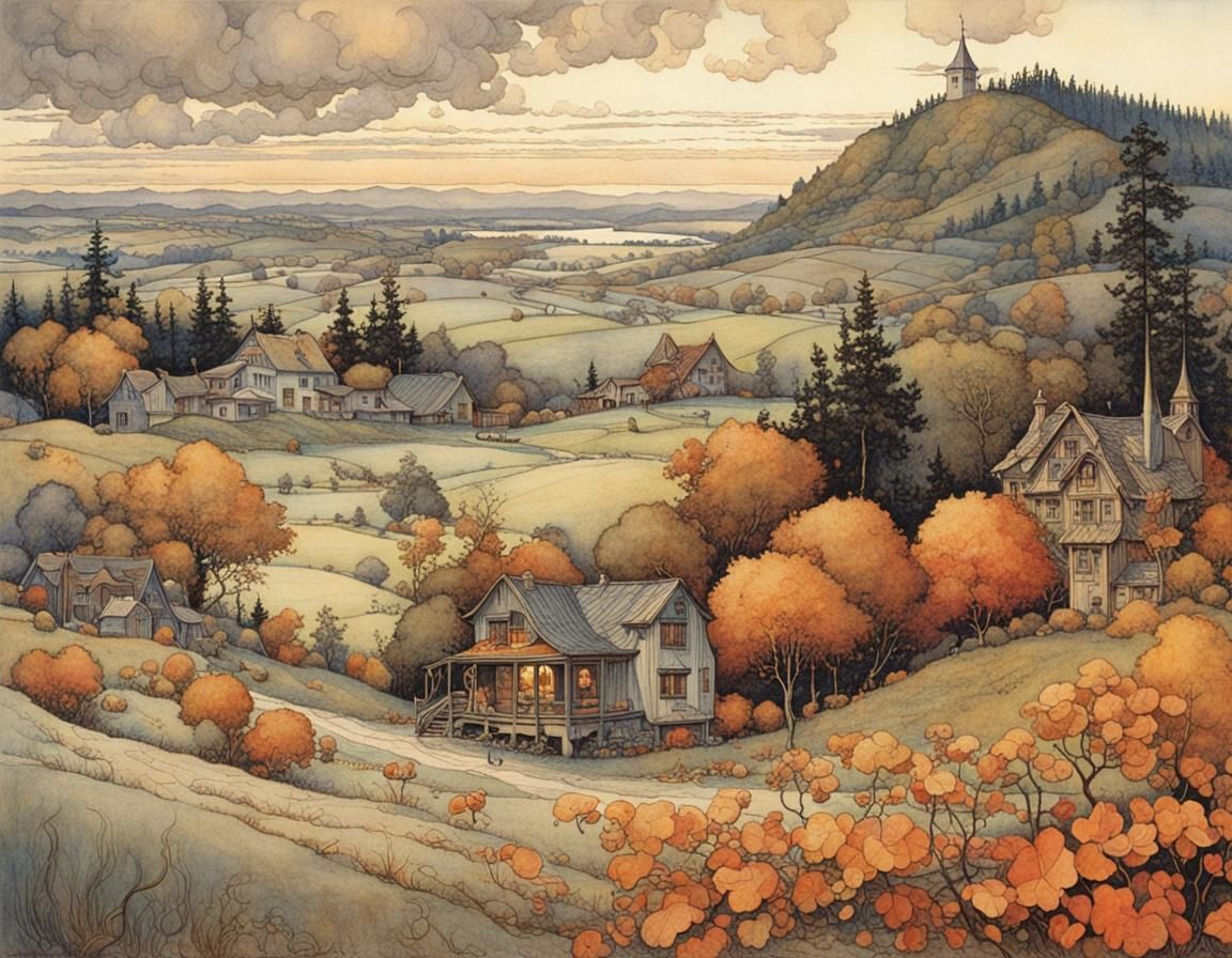 Autumn Leaves as Flowers: Expressive and Intricate Illustrat...