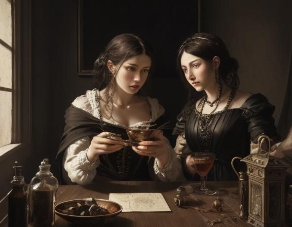 Baroque Apothecary Scene: Agrippina and the Poison