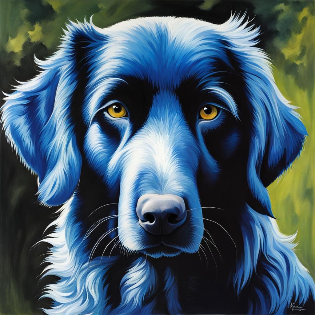 Blue Dog AI Image