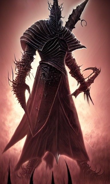 Centipede Paladin Armour Portrait in Ethereal Fantasy Style