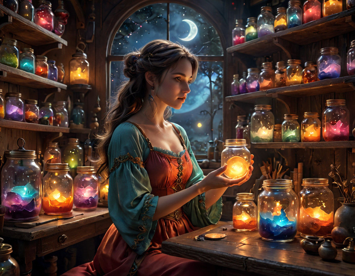 Fantastical Woman in Lunar Workshop
