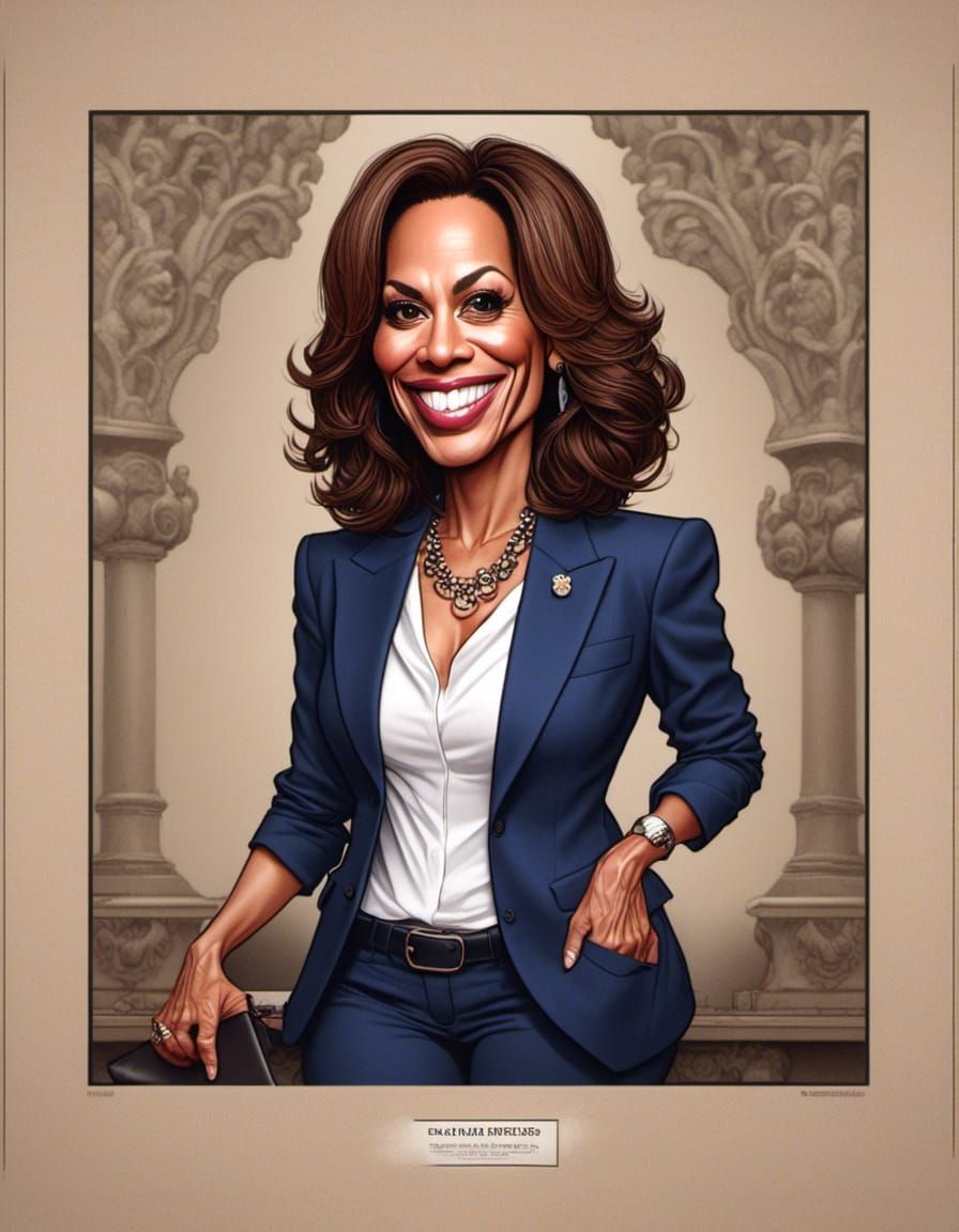 <lora:Caricature Cuties:1.0> Kamala harris cartoon portrait