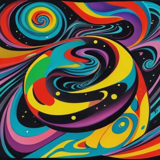 Vibrant Candyland Galaxy in Surrealist Style