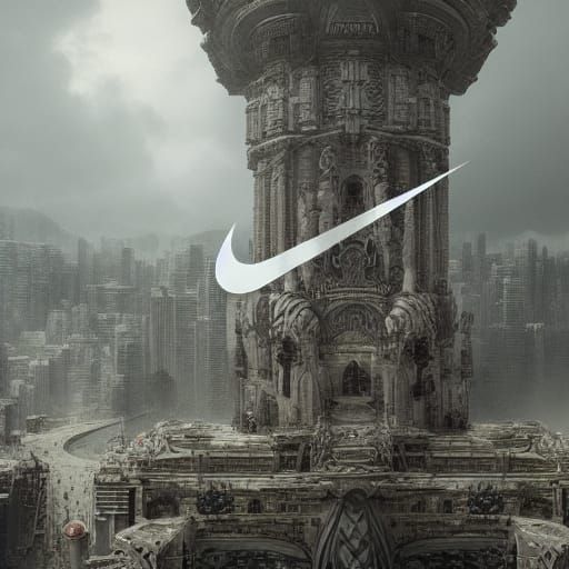 Epic Nike Logo: Cinematic Digital Matte Painting