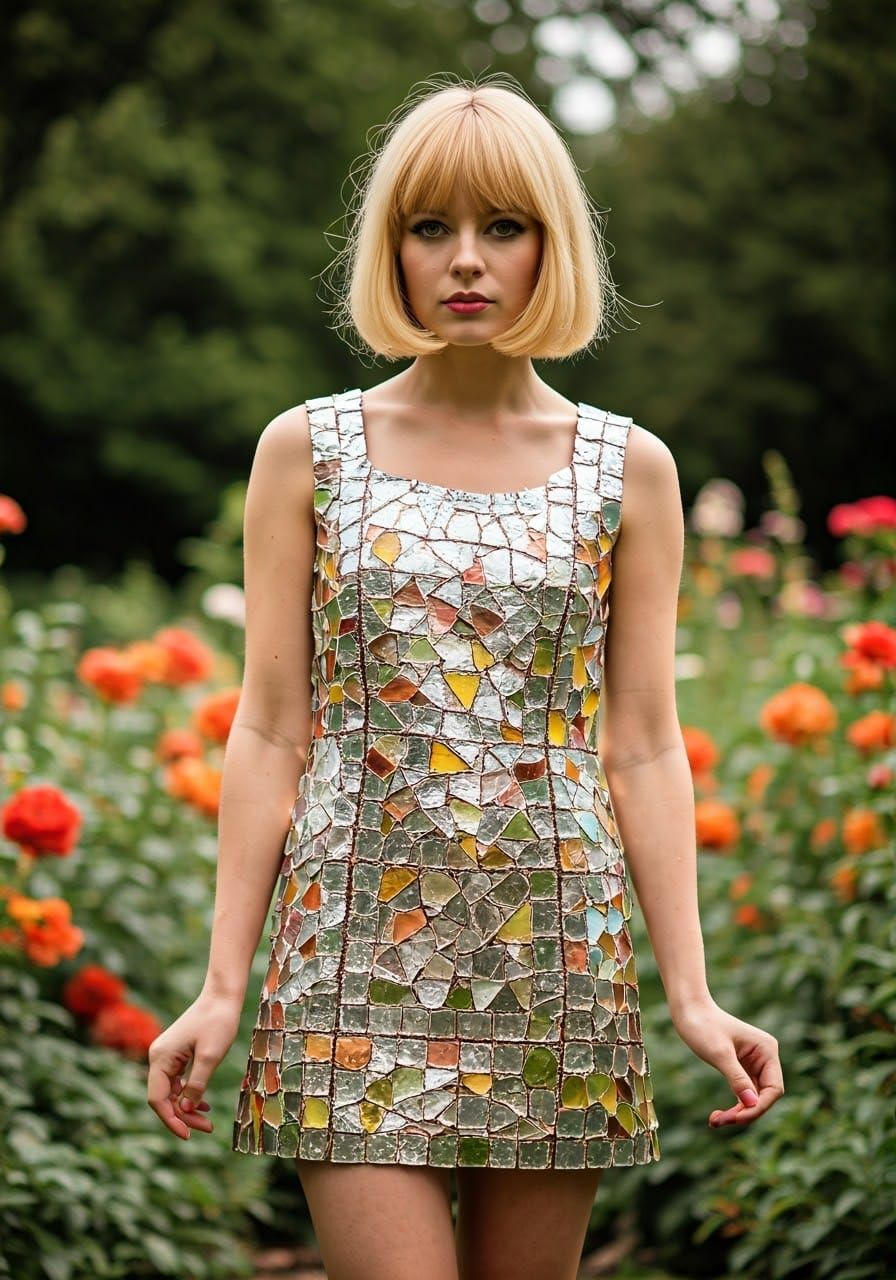Mary Quant mini dress made from stained glass