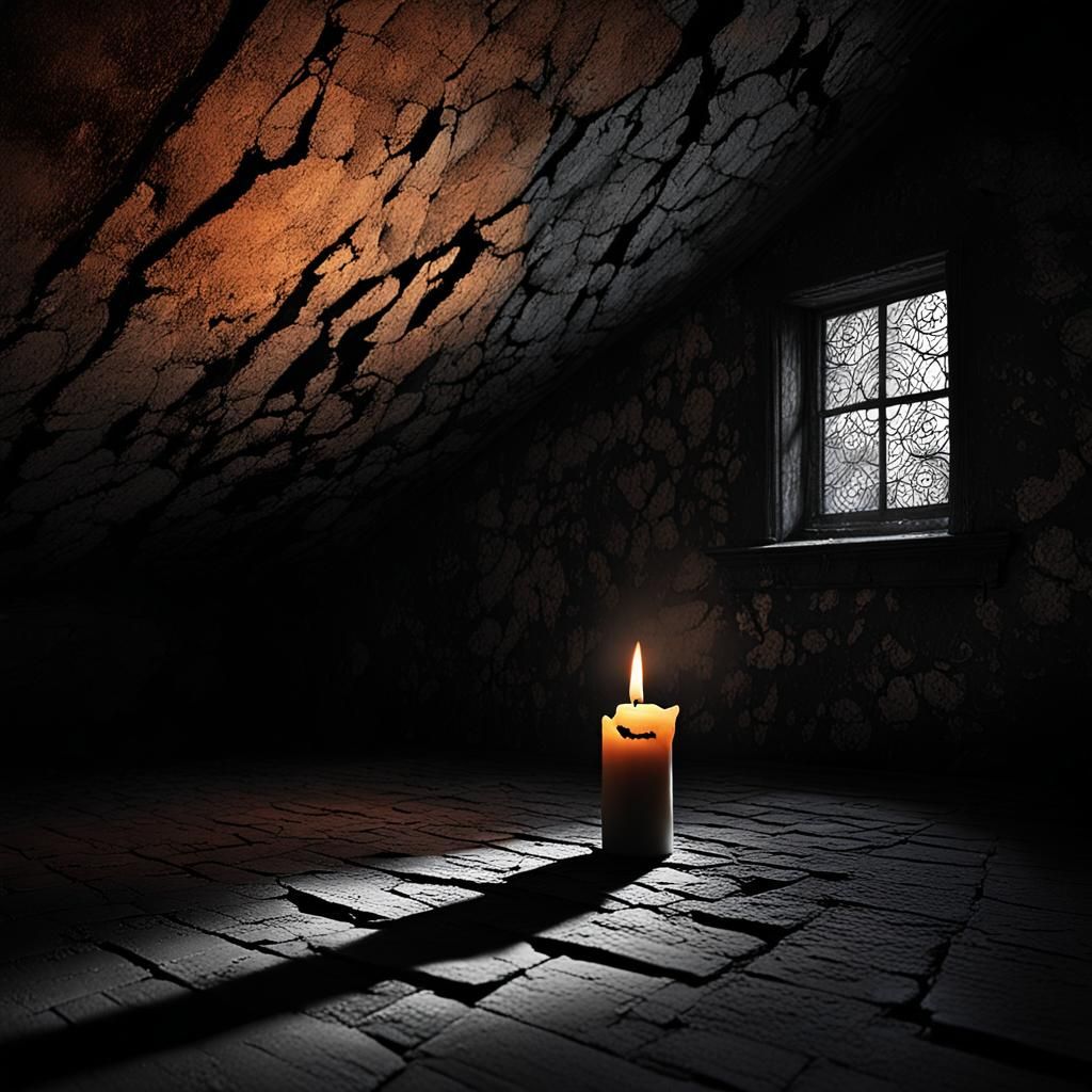 Candlelight Reveals Forgotten Attic in Old Manor