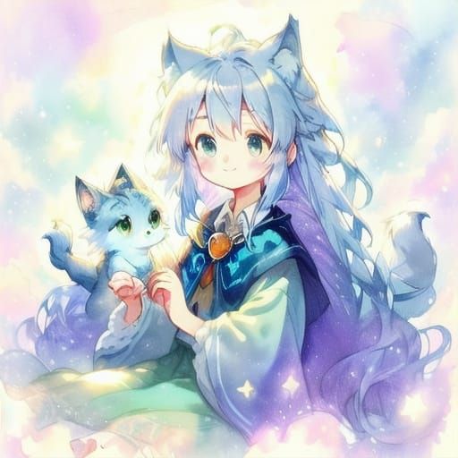 Slim gray cartoon cat tugging on a strand of purple yarn from the ball with a white background set in a lpg cabin <lora:...