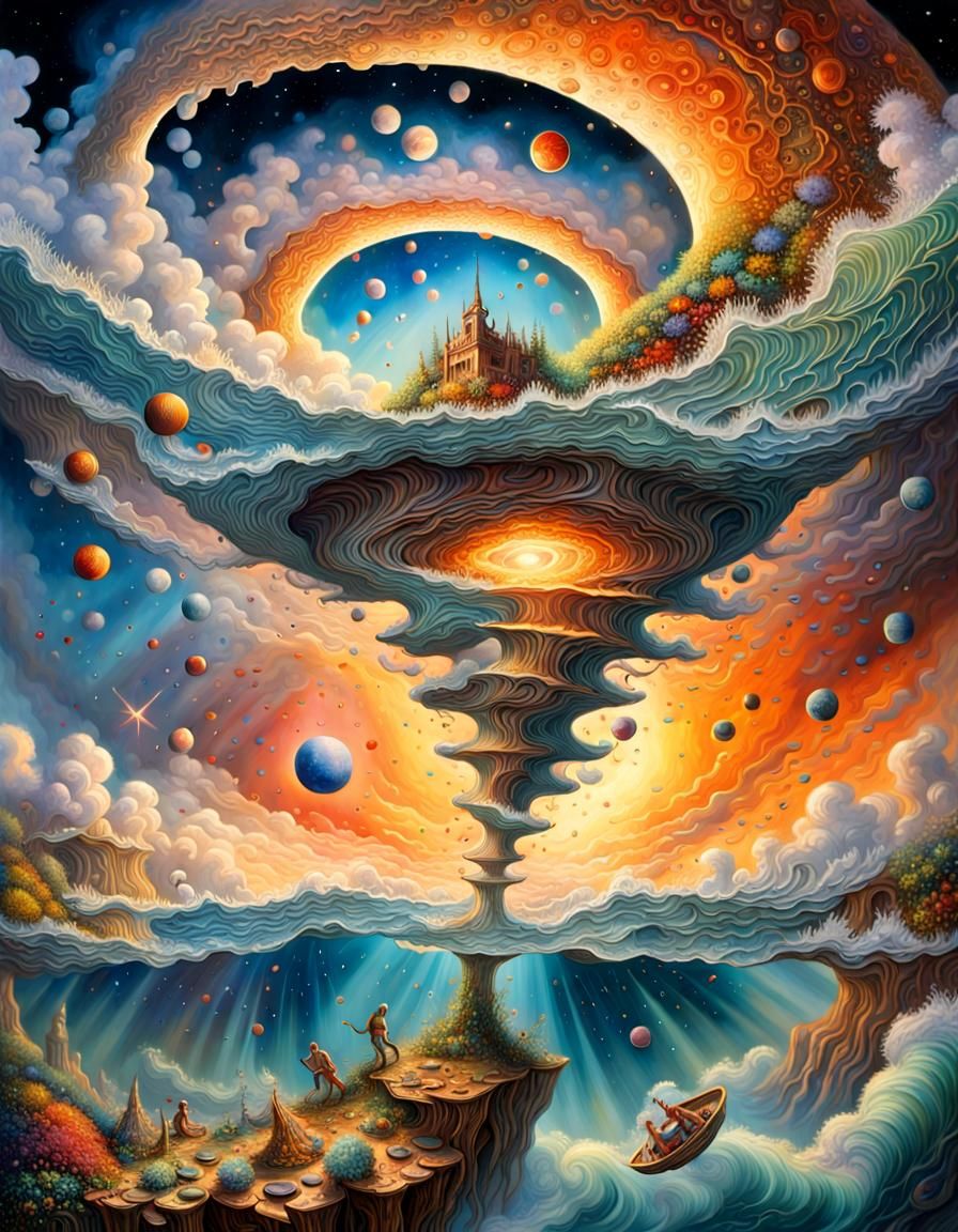 Upside Down Constellation Tornado in Pop-Up Book