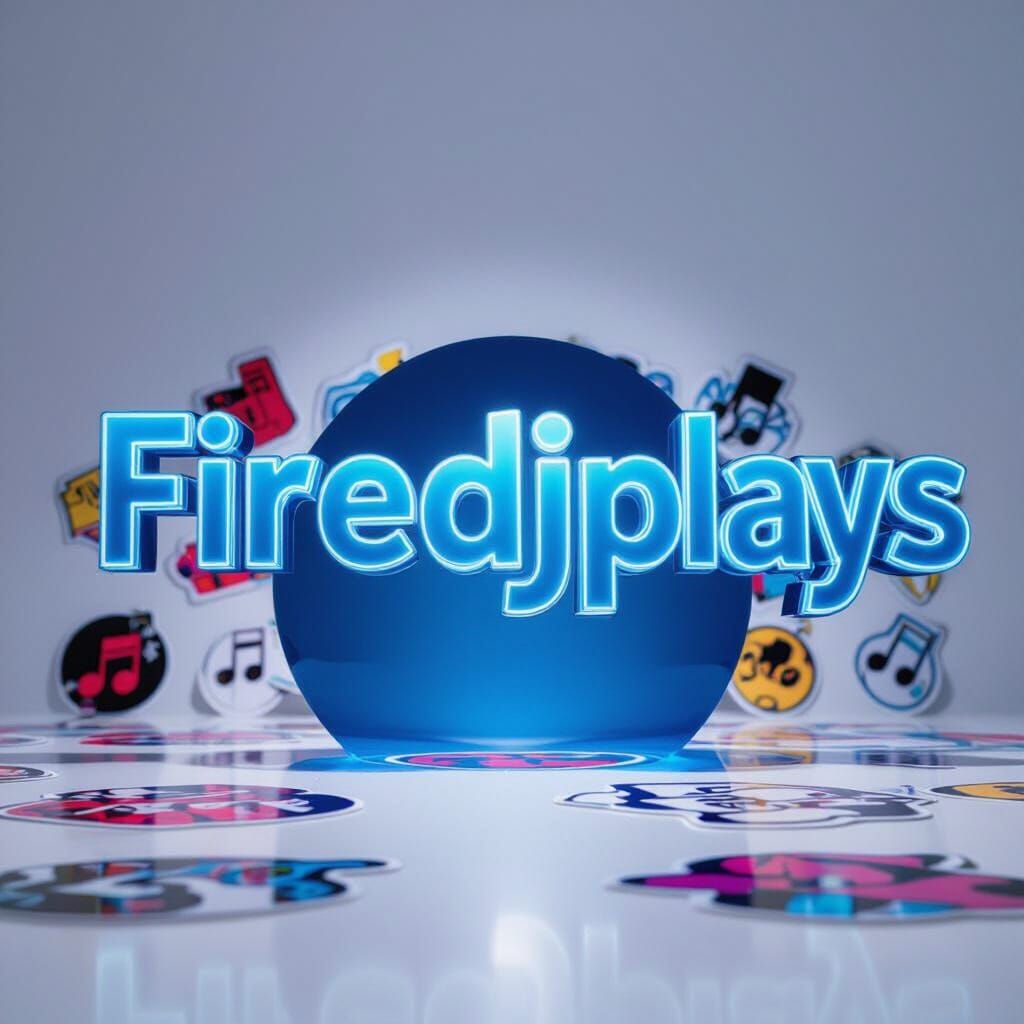 Hyperrealistic "firedjplays" Text With Music Stickers