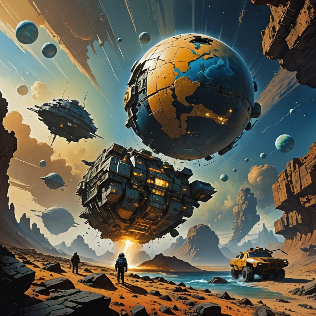 Alien Holds Earth-Like Orb in Hyperrealistic Art