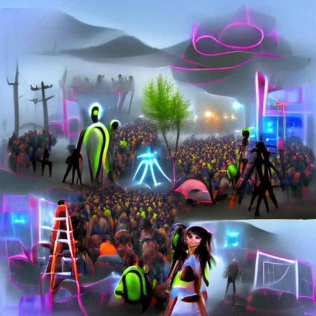 Neon Lights Draw a Crowd