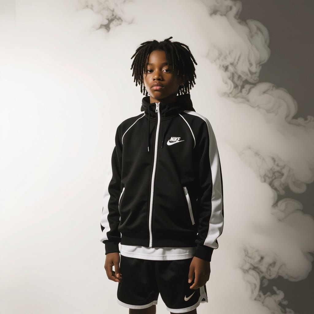 Young Person in Nike Tech Fleece Tracksuit