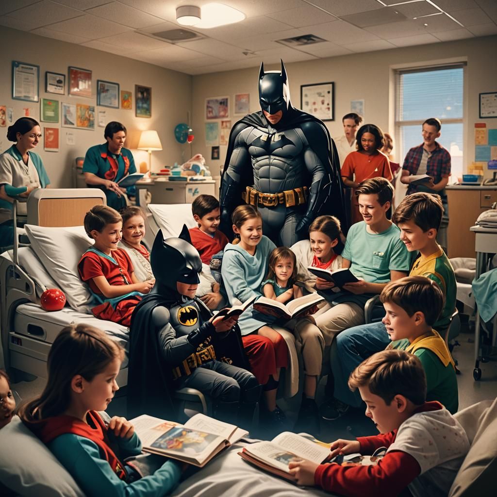 Batman and Robin Visit Sick Children: Heartwarming Moment