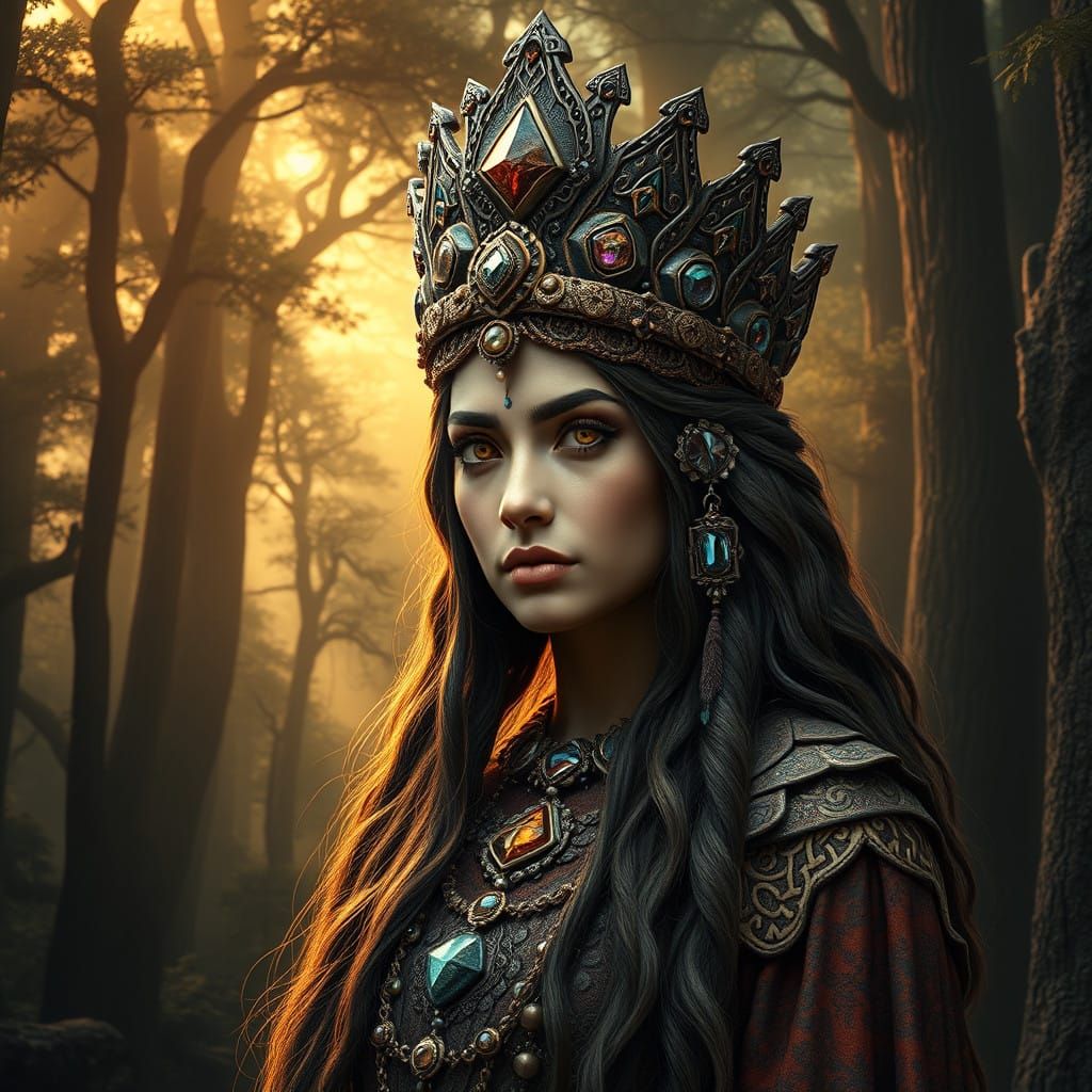 Majestic Iranian Earth Goddess Zam in Hyper-Realistic Splend...