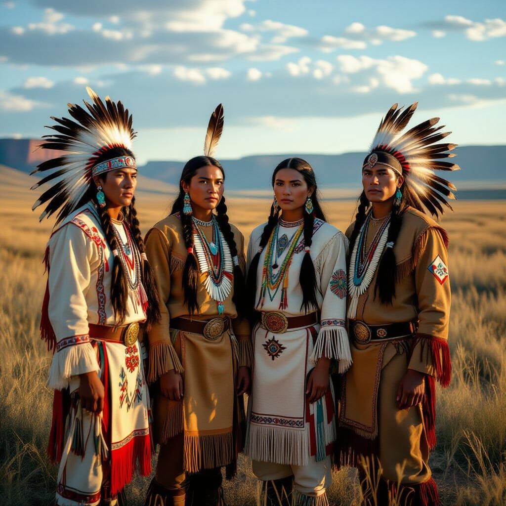 Proud Native Americans in a Nostalgic Landscape