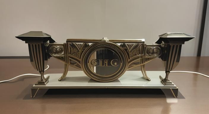 Art Deco Lamp by Wilhelm von Heydebrand in Monochrome