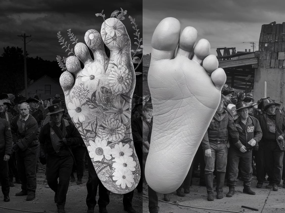 Peace and Chaos: Double Exposure in Black and White