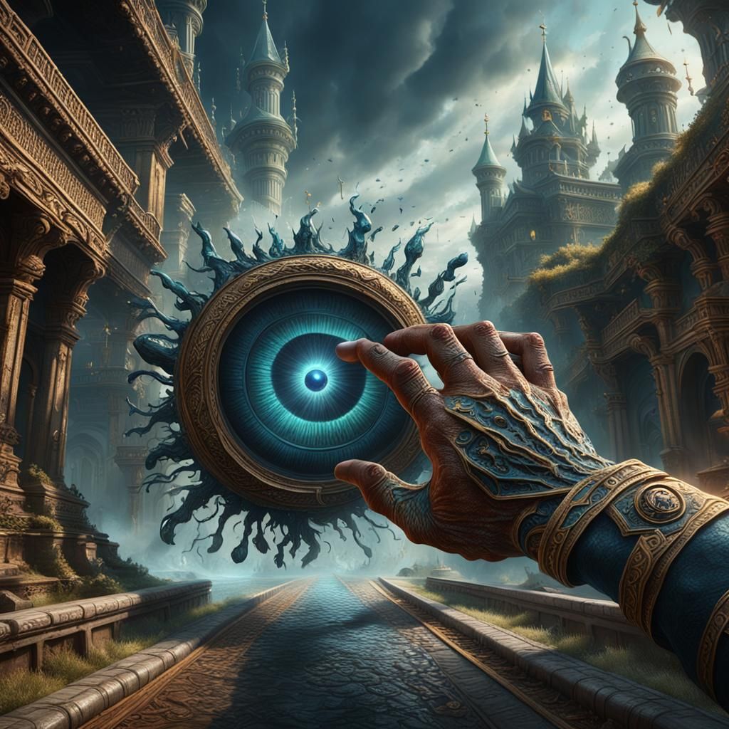 Hand Races Eye in Detailed Fantasy Art