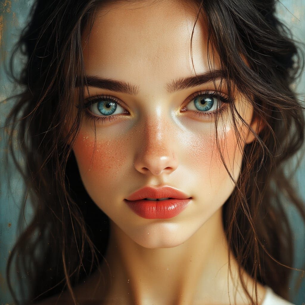 Radiant Goddess Close Up in Vogue Style